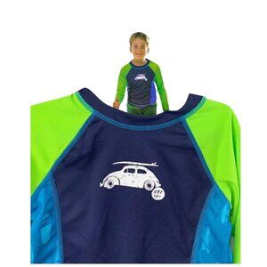 Sun Smart Swim Shirt Boys Large 4-6 Rash Guard UPF 50 Surf Car Graphic Kids